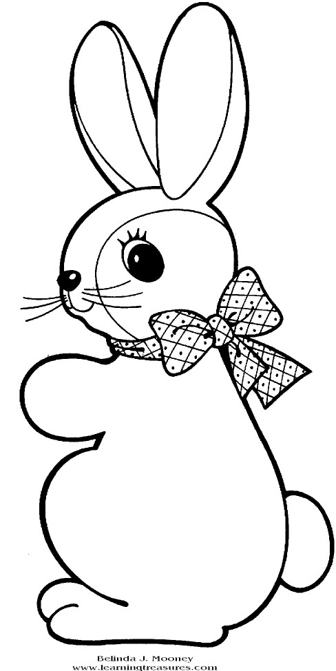 easter bunny coloring. happy easter bunny coloring